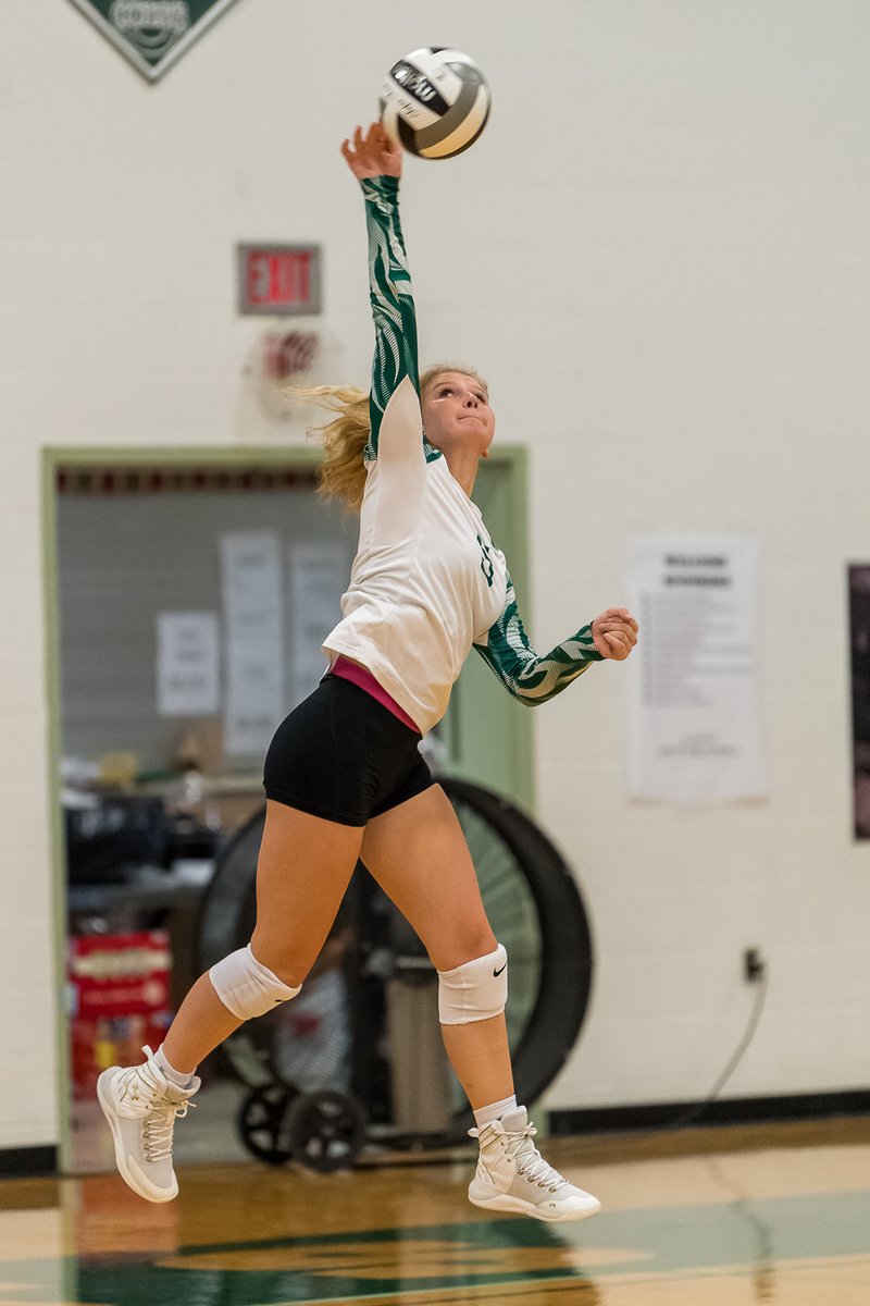 Cloverleaf's <a href="/Kendra_courtock/">kendra</a> serves to Black River. The Colts pick up a 3-0 win over the Pirates. <a href="/Cloverleaf_HSVB/">Cloverleaf Volleyball</a>
