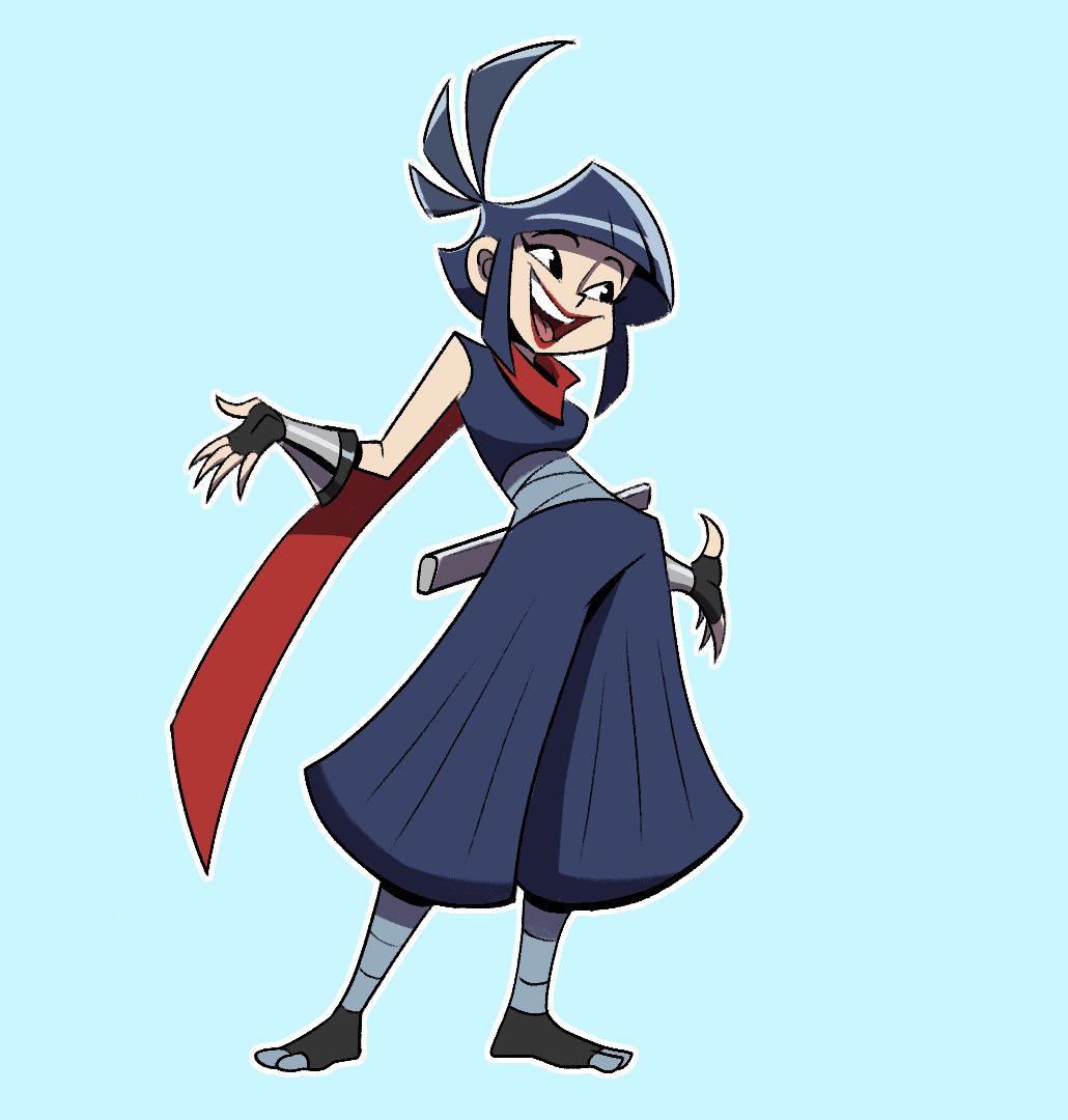 pirajutsu's tweet photo. Daifuku may be a carefree and teasing woman, but let's not forget that she is a trained shinobi, a pretty good one at what she does.
#pirajutsuteaser https://t.co/FkiQ3R5qlB