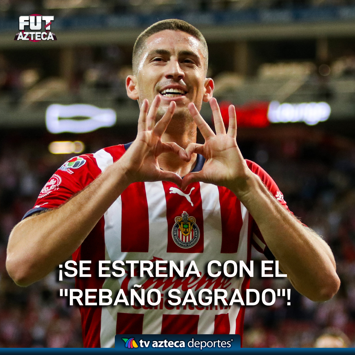 AztecaDeportes's tweet photo. Por fin se estrenó🚨
Santiago Ormeño consiguió su primer gol con las Chivas ante Rayados 😎
#SantiagoOrmeño #Chivas #RebañoSagrado #LigaBBVAMX #ChivasRayados https://t.co/trH9iqEr8q