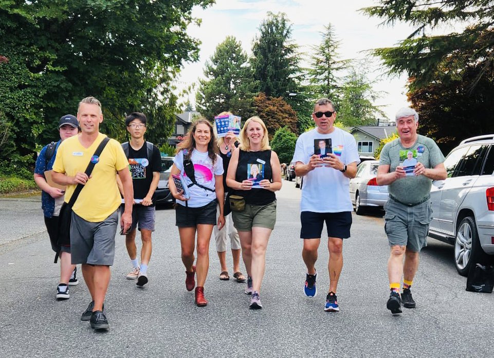 sarahkirby_yung's tweet photo. Ain’t no stopping us. We’re on the move. Hitting the doors.🚪✊ @Vote4ABC October 15th. #vanelxn2022 #vanpoli https://t.co/DSiSObwiPg