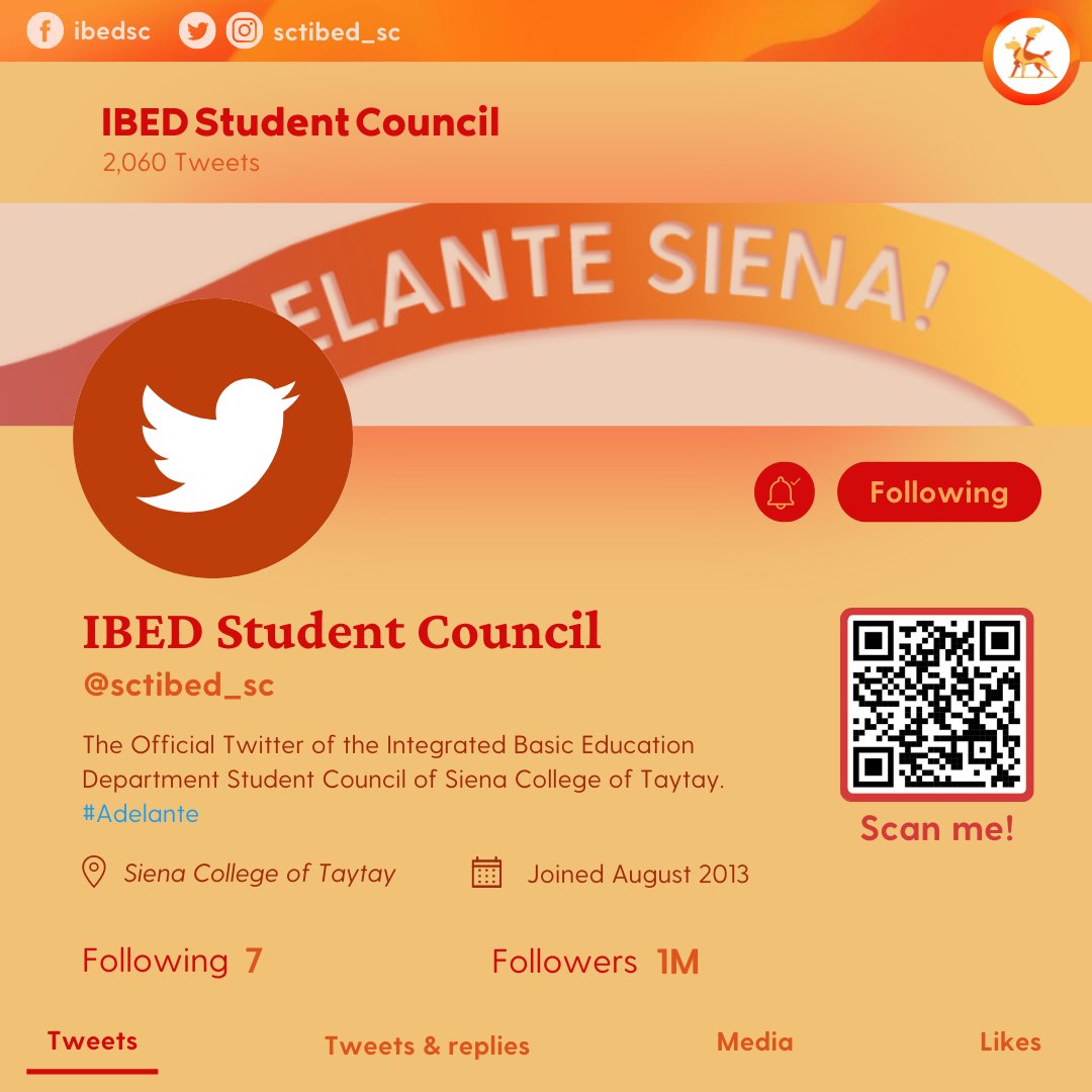 sctibed_sc's tweet photo. Sienans! Finding it hard to keep updated? Want to know more about being a Sienan? We gotchu gais! 

Don't forget to like and follow our official social media accounts to get the latest school updates! 🔔

FB: IBED Student Council
Twitter: @sctibed_sc
IG: @sctibed_sc https://t.co/PQySNfx6RW