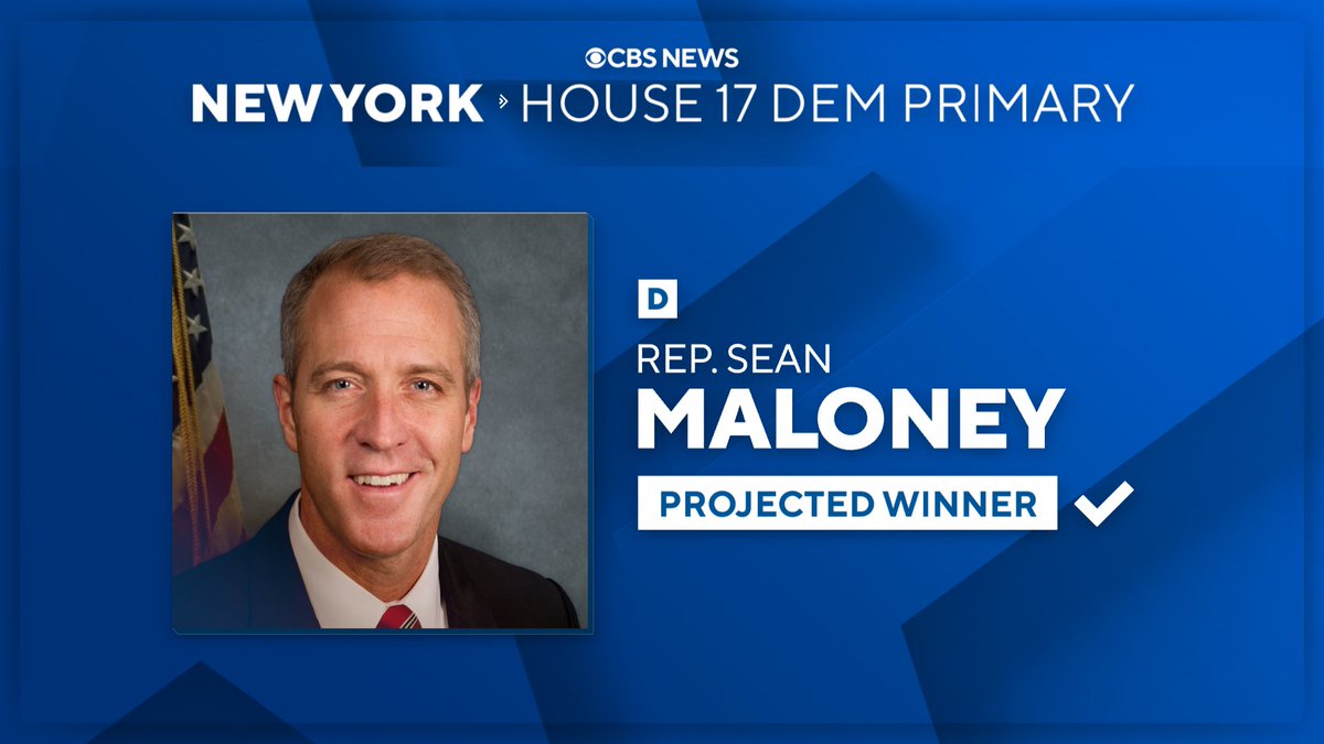 CBS News projects incumbent Rep. Sean Patrick Maloney wins the