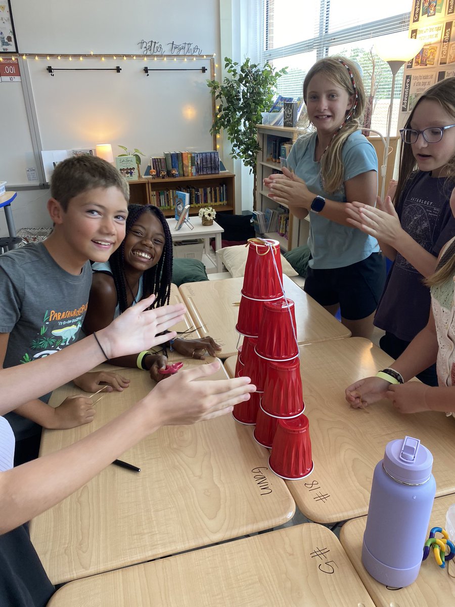 MsKatieFuchs's tweet photo. Teamwork makes the dream work! Team building activities help us practice communication and collaboration skills 🤔🤝 https://t.co/5ONGOZTGSd