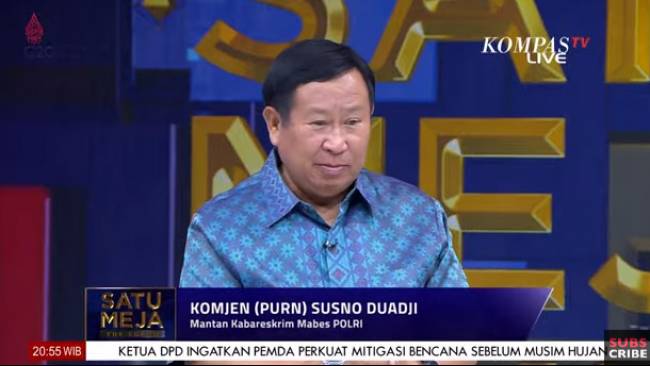 KompasTV's tweet photo. Susno Duadji Mengaku Diteror karena Analisa Kasus Ferdy Sambo: Ini Menyangkut Nyawa, Saya Tak Takut https://t.co/hT0VAGY3av https://t.co/KOYlgAubQ8