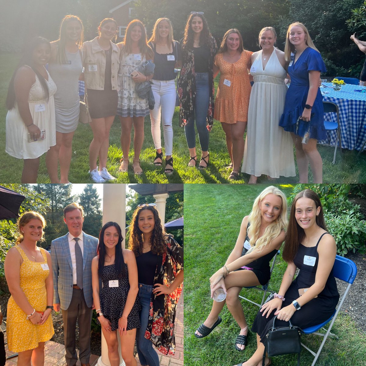 MidwayWSoccer's tweet photo. Every year during the week of welcome, Dr. and Mrs. Marsden open their house for ALL new students for dinner and conversation. Our new Midway University Soccer team members enjoyed the Reception at the President’s House. https://t.co/3umfcOZwAQ
