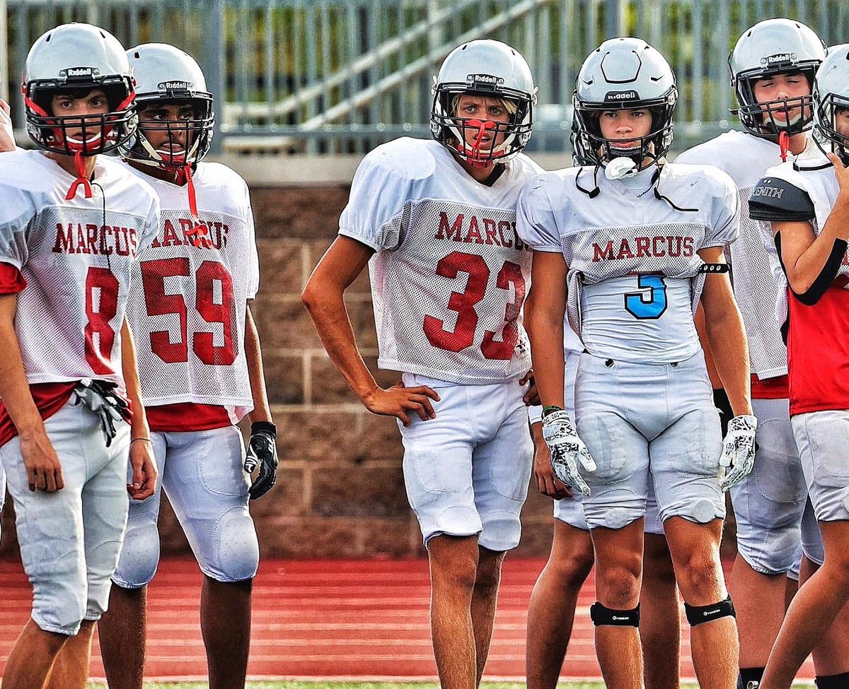 TraceyBergeson's tweet photo. Game week is finally here for our Marcus Marauders! Let’s freakin goooooooo! Pictured…@BergesonCharlie @brock_golwas15 @MarcusFootball @RecruitMarcusFB #weaverworked https://t.co/2Lx1Ho2c72