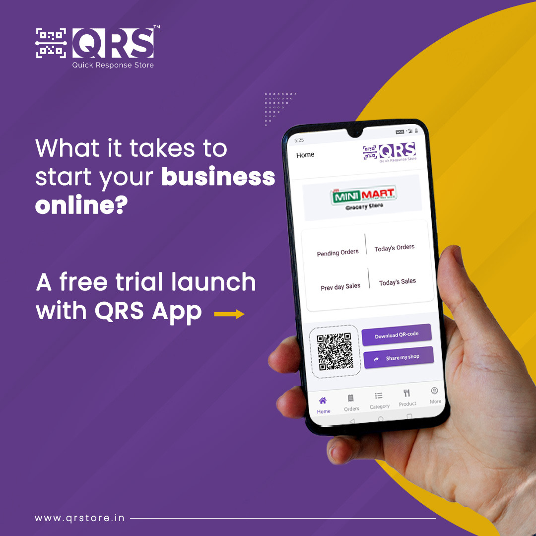 QRS_app's tweet photo. QRS provides free trial period of 10 days to try the app and launch your business online within minutes that are essential for e-commerce and provides an opportunity to grow your business online quickly and easily. 

To know more visit our website: https://t.co/Oxc6uf44Rn

#QRS https://t.co/YpW0aLPvIc