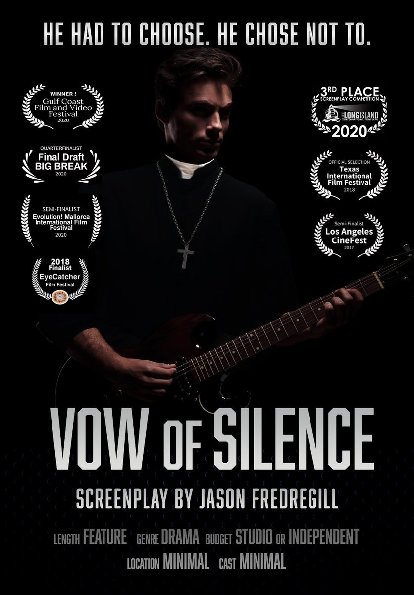 apexxvo's tweet photo. Ever known a priest who could wail on the guitar? Max Marino has multiple natural talents - but Catholic priests who can play like Hendrix are bound to ruffle feathers. Then there’s the terrible childhood demons waiting to pounce. #VowOfSilence is waiting for you @ScriptRev! https://t.co/AGMF4wD31x
