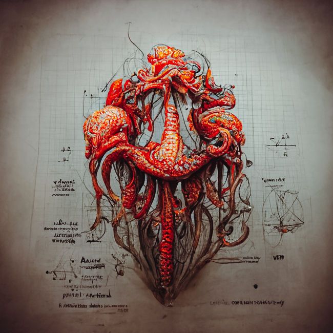 MagIntArt's tweet photo. Anatomy of an AI conjured creature

.

#twitterart #digitalart #digitaldoodle #doodleart #digitalillustration #artoftheday #artistwithin #bestdigitalart  #aiartcommunity #aiart #midjourney https://t.co/oPLaEM4bTO