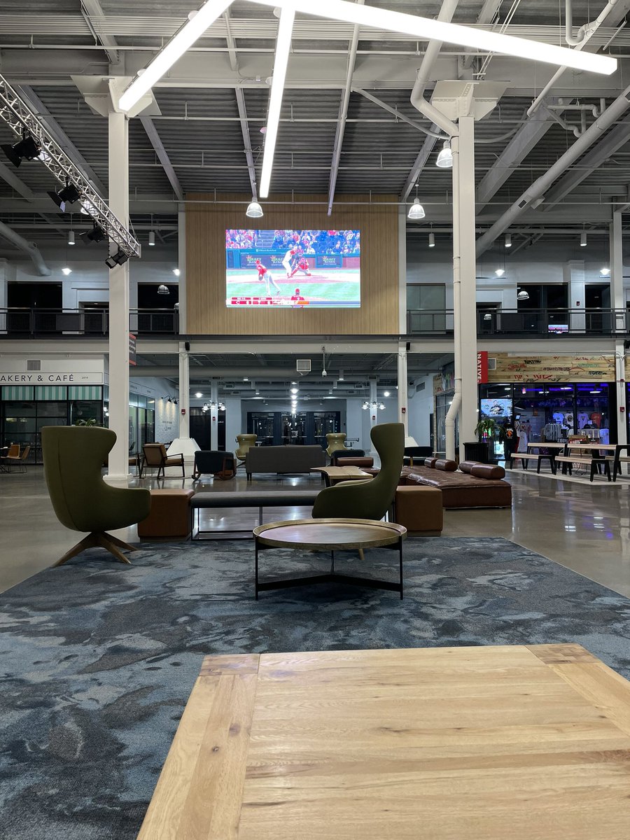 iamironhamm's tweet photo. The reds game playing on giant TVs at the levee is pretty awesome. I wish both of these things were still relevant. @bryce_read  #sharkwall https://t.co/ccLSM48dTM
