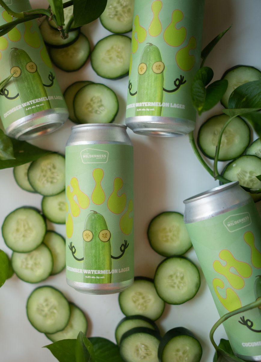 AZWildernessCo's tweet photo. Chill, our cucumber/watermelon lager, is here. Brewed with water-conserving @sinaguamalt. This 5.2% ABV crispy boi is a ridiculously refreshing spa day for your mouth. Available now—but not for long—at both locations.
#azwbeer #radcan #beerlabeldesign #cucumberlager #azgrown https://t.co/XtCp4tbOZj