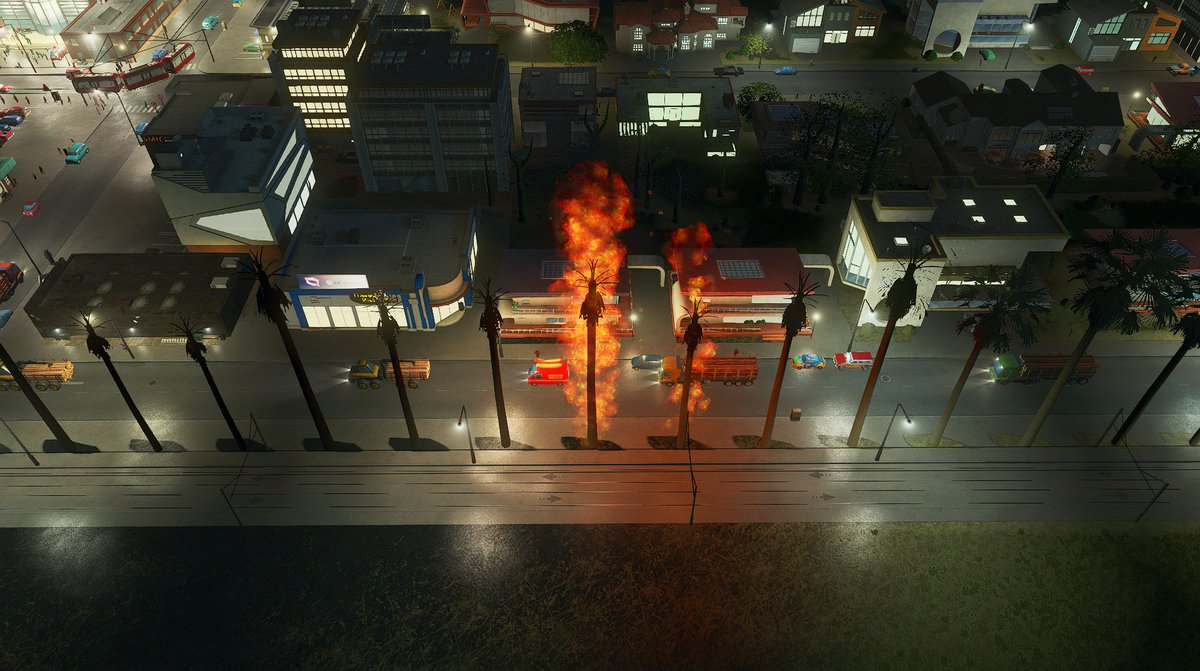 BenjaminCrewz's tweet photo. Please @ColossalOrder could you make your @CitiesSkylines firefighters more SMART and able to attack trees fires in a certain radius around roads ? 
This screenshot is totally silly...
#improvement https://t.co/pljGQs7L8H