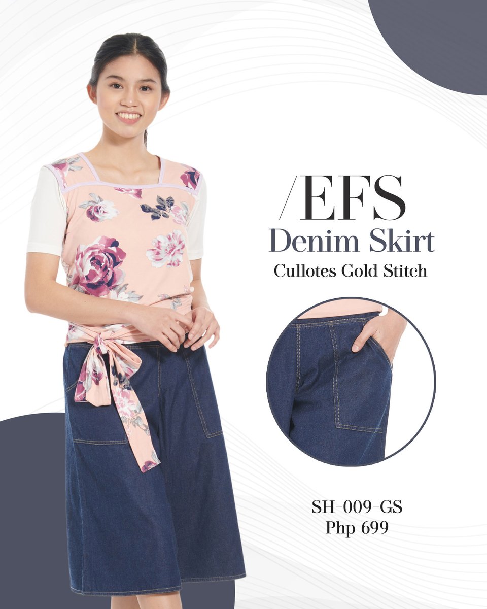 EFS_Apparel's tweet image. EFS denim skirt is light, buttery, and elastic, with a soft hand that conforms to your body as you move.
Shop easy with Lazada and Shopee! Download the app, shop, and add it to your cart now! ⬇️
lazada.com.ph/shop/efs-appar…
shopee.ph/shop/270001190/
#Denim #skirt #cullotes
