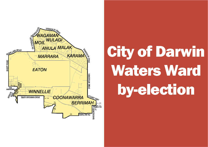 NTElecComm's tweet photo. 2022 City of Darwin, Waters Ward by-election. Newsletter 3 - https://t.co/X0aOoYYdN9 https://t.co/lhBeQRUnjM