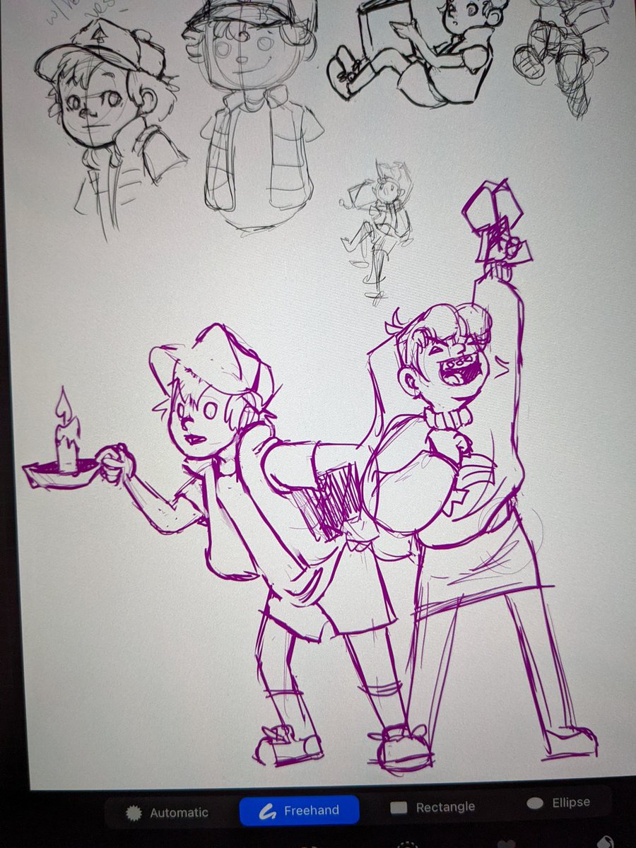 nurtarts's tweet photo. Went back to my redraw of the Pines Twins, and I'm finally happy with some sketches! Soon to be stickers at FanX2022 https://t.co/E2PMPRxHl7