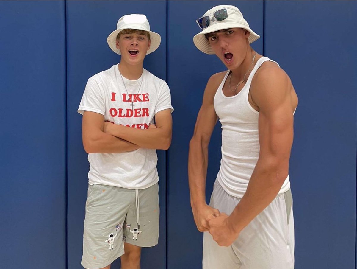 bellevuestuco's tweet photo. Student section brought the HEAT tonight!!! 
Starting something new we will be picking two winners at each home game that were best dressed for the theme of the night!! Our winners tonight are… 
🌟Aden Schmidt 
🌟Riley Carrier 
F/S, JV, and Varisty all brought the W out tonight! https://t.co/bpjpMfbL6i
