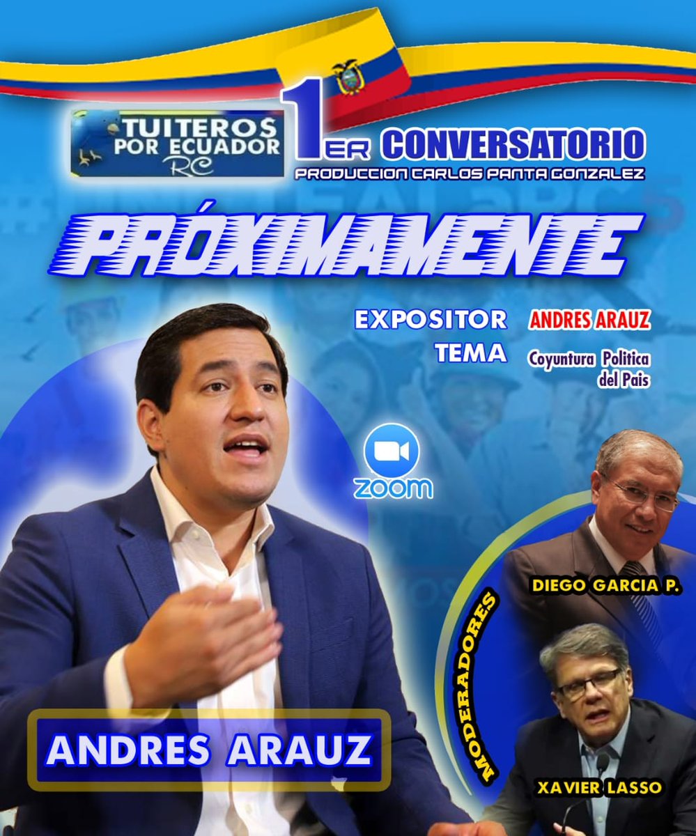 Próximamente: 💛💙❤️🇪🇨
Nuestro invitado <a href="/ecuarauz/">Andrés Arauz</a>