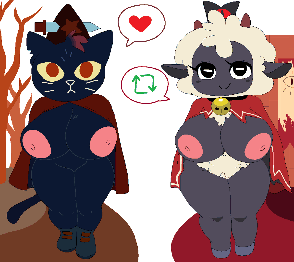 which road are you taking?
❤ = 🐱
🔁 = 🐏