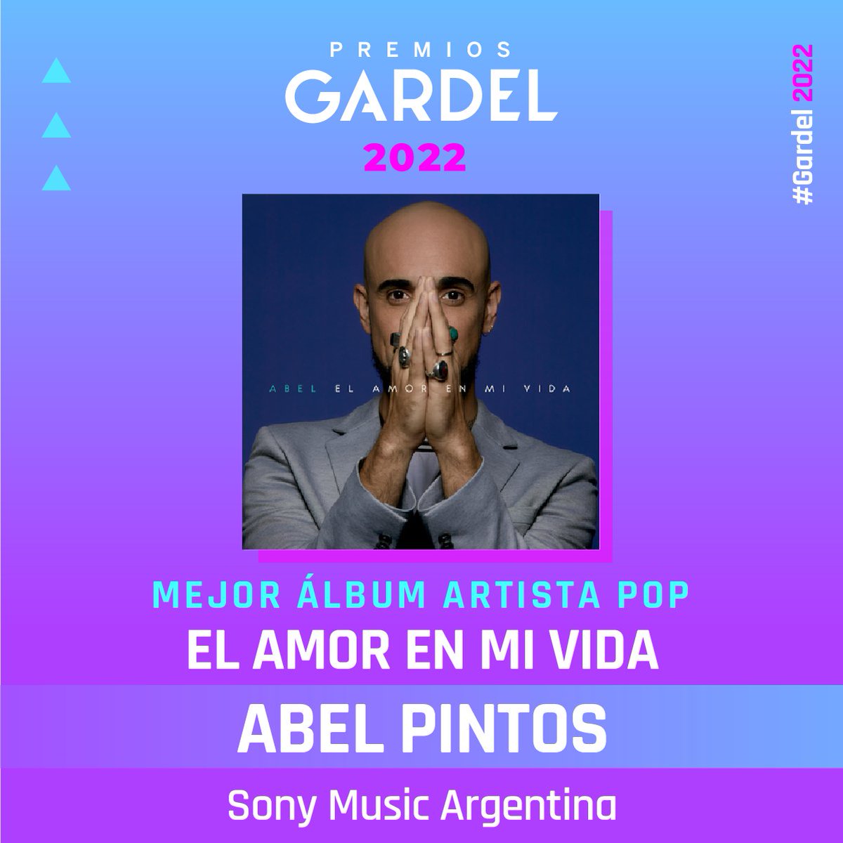 PremiosGardel's tweet photo. ¡FELICITACIONES @abelpintos! 🏆 Ganador del #Gardel2022 en la categoría Mejor Álbum Artista Pop ⭐

𝙐𝙣 𝙂𝙖𝙧𝙙𝙚𝙡 𝙡𝙤 𝙘𝙖𝙢𝙗𝙞𝙖 𝙩𝙤𝙙𝙤   
#PremiosGardel https://t.co/X6GD3qq9vz