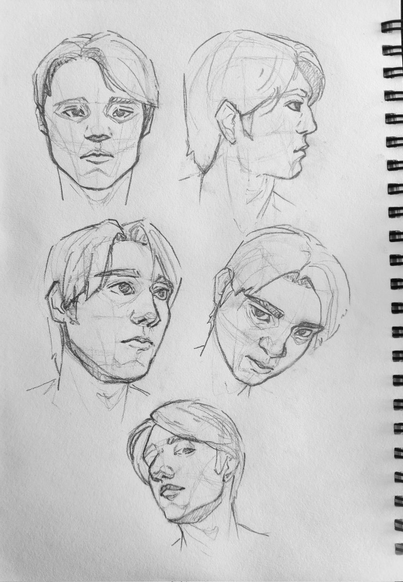 Tried some self portrait studies for the first time. Feels strange drawing myself lol 