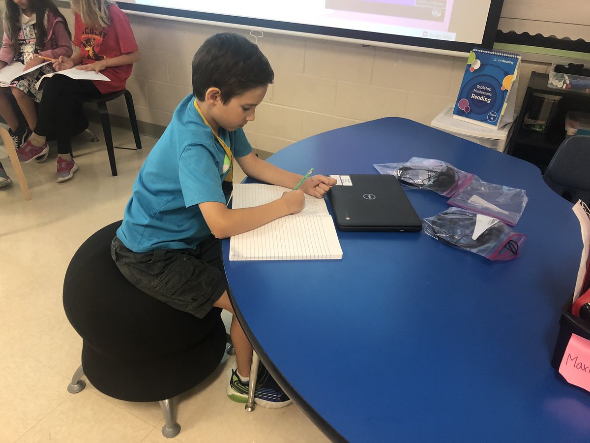 CandaceDebord's tweet photo. Working on our writing! Getting to choose their topic and where they sit really helps them to stay engaged. #tobiasproud @TobiasExplorers https://t.co/f5gNUOdA6V