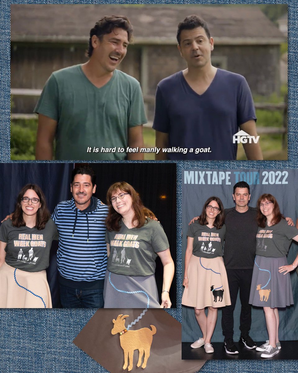 MichelleMacumbe's tweet photo. TOMORROW🤩💛! #FarmhouseFixer season 2 &amp; #BattleAtTheBarn on @hgtv &amp; @discoveryplus 🔨🐐🐓🚜!#RealMenWalkGoats #GoatPoodleSkirts #NKOTBMixtapeTour @JonathanRKnight @jordanknight  
#JonathanKnight #BHLove #JordanKnight #NKOTB #JordanGirl #MandMAdventures #JKsMandMs #KnightBrothers https://t.co/LxLDuEqwQo