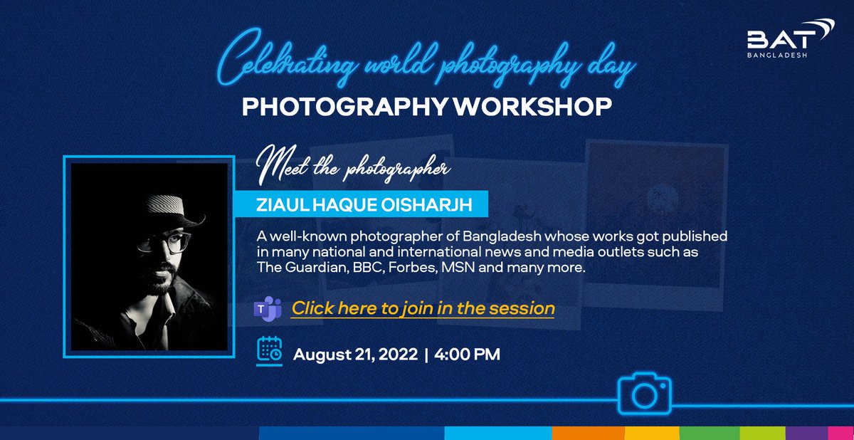 oisharjh's tweet photo. I conducted an online photography workshop on 21st August for some wonderful folks of BAT Bangladesh. It was quite a different experience for me and hopping this workshop will assist them in their visual development. https://t.co/algcIzZvNF