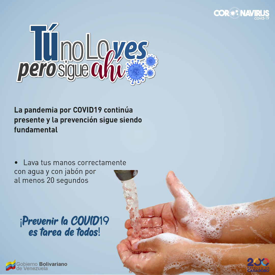 MinAlimenVen's tweet photo. La pandemia por #Covid-19 continua presente y la prevención sigue siendo fundamental. En la #MisiónAlimentación te recomendamos lavar tus manos correctamente con agua y con jabón por al menos 20 segundos. 
¡Prevenir el Covid-19 es tarea de todos! https://t.co/qNTMyfizCL
