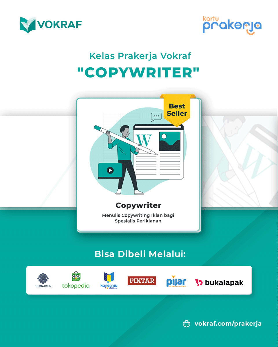 vokraf's tweet photo. Tertarik mendalami copywriting untuk menggaet lebih banyak audiens? Yuk join  pelatihannya! https://t.co/1jkM4YrQxr
