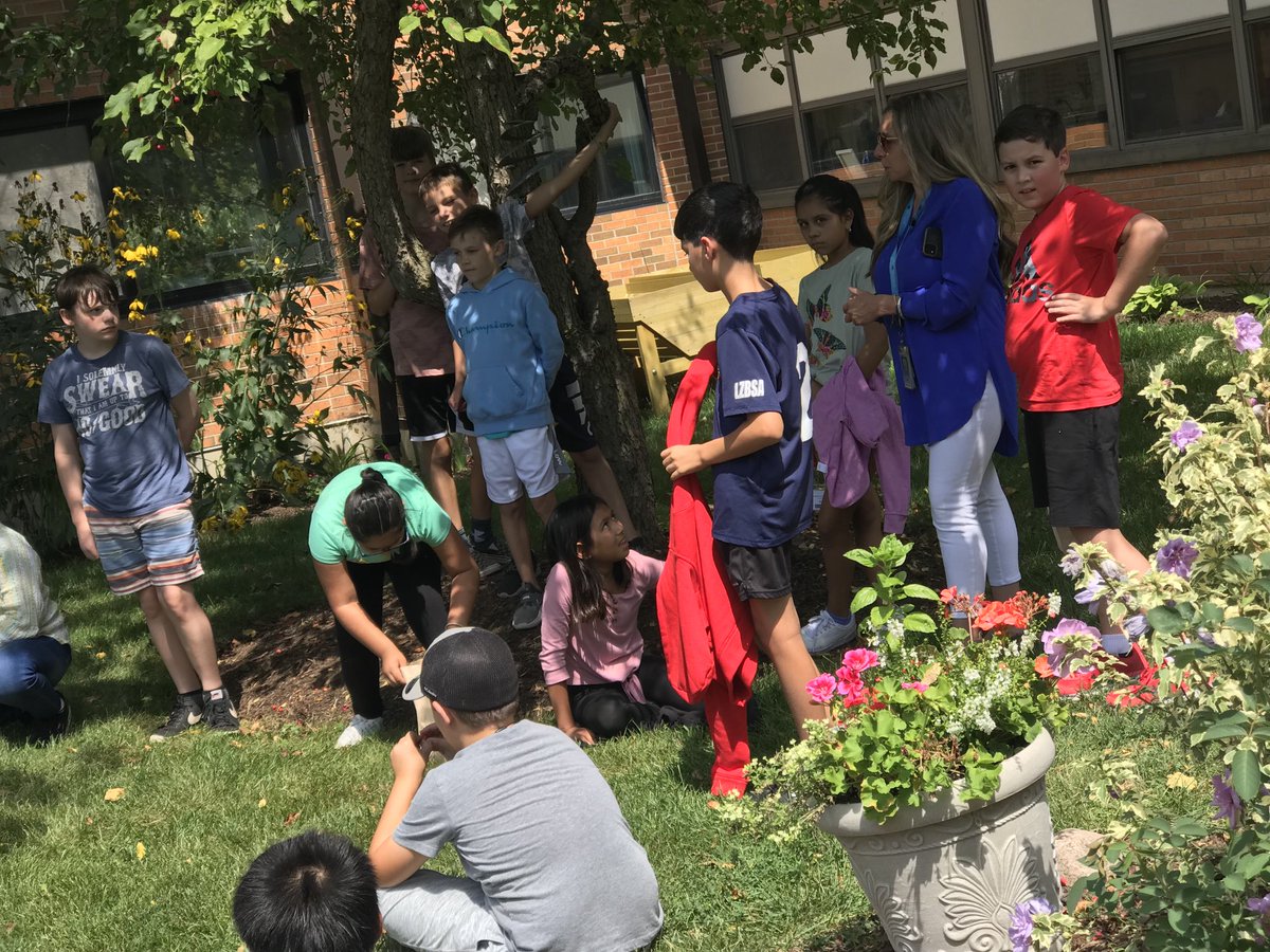 So happy to see classes use the butterfly garden in the school courtyard. #BetterTogether ⁦@D95SocialMedia⁩