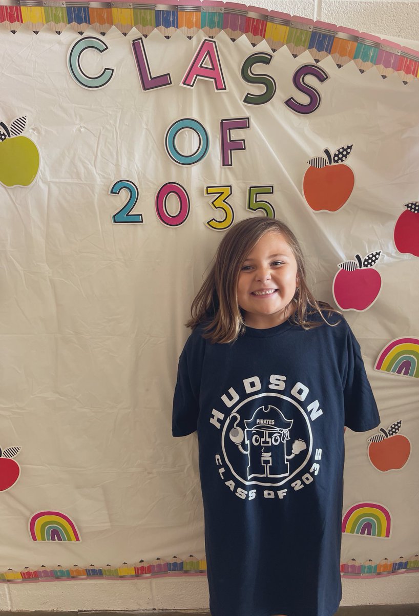 KrambeerKinders's tweet photo. HUGE shout-out to Hudson PTO for these memory shirts! We can’t wait to see them in these shirts when they are graduating seniors 🙂 For some even more added memory fun, you can take a pic of them in their shirt each year till graduation! #HudsonSchools #MeetingOurDestiny https://t.co/DIwoeBE8Fh