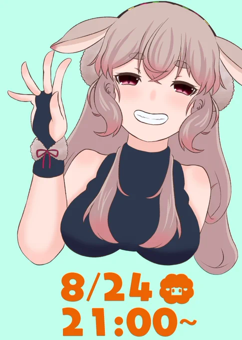今日のめめめちゃんの配信は21:00から!#もこ田めめめ #めめアート 