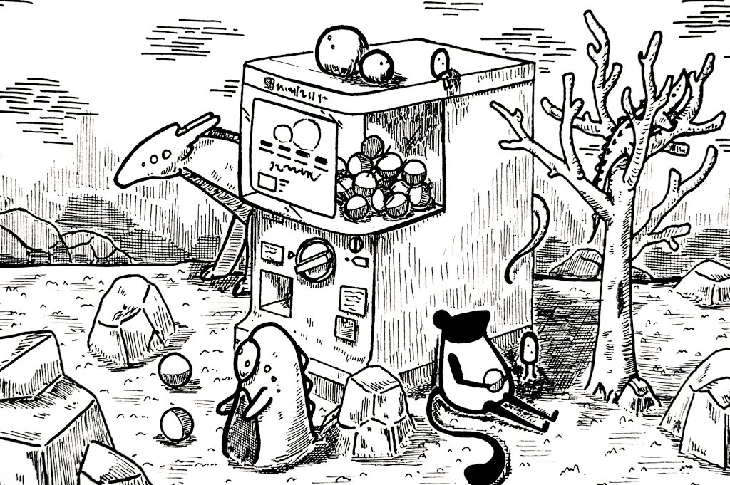 テーマ『遺物 ガチャガチャ?』
昨日の投稿を、ペンだけで描いたイラストです。
#私の絵柄が好みって人にフォローされたい #1日1絵 #一日一絵 #絵練習 #イラスト練習 #イラスト #絵描きさんと繋がりたい #イラスト好きな人と繋がりたい #art 