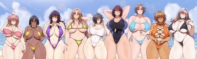 #夏休みはフォロワーさんが増える 夏なので水着を用意した達アッセンブル!!! 