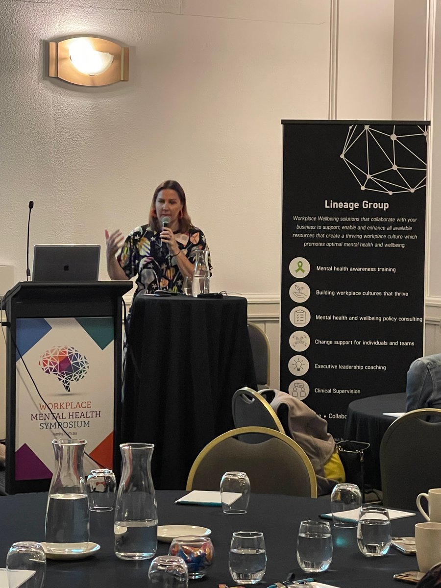 anzmha's tweet photo. Final workshop sessions for #WMHS22 included Tom Bell on 'Fostering Environments of Psychological & Physical Safety', Heather Ikin on 'Aligning Mental Health at Work with Organisational Development Strategies' and Renee Boyle on 'Storytelling : The Future of Workplace Wellbeing' https://t.co/X2yKcCQaa1