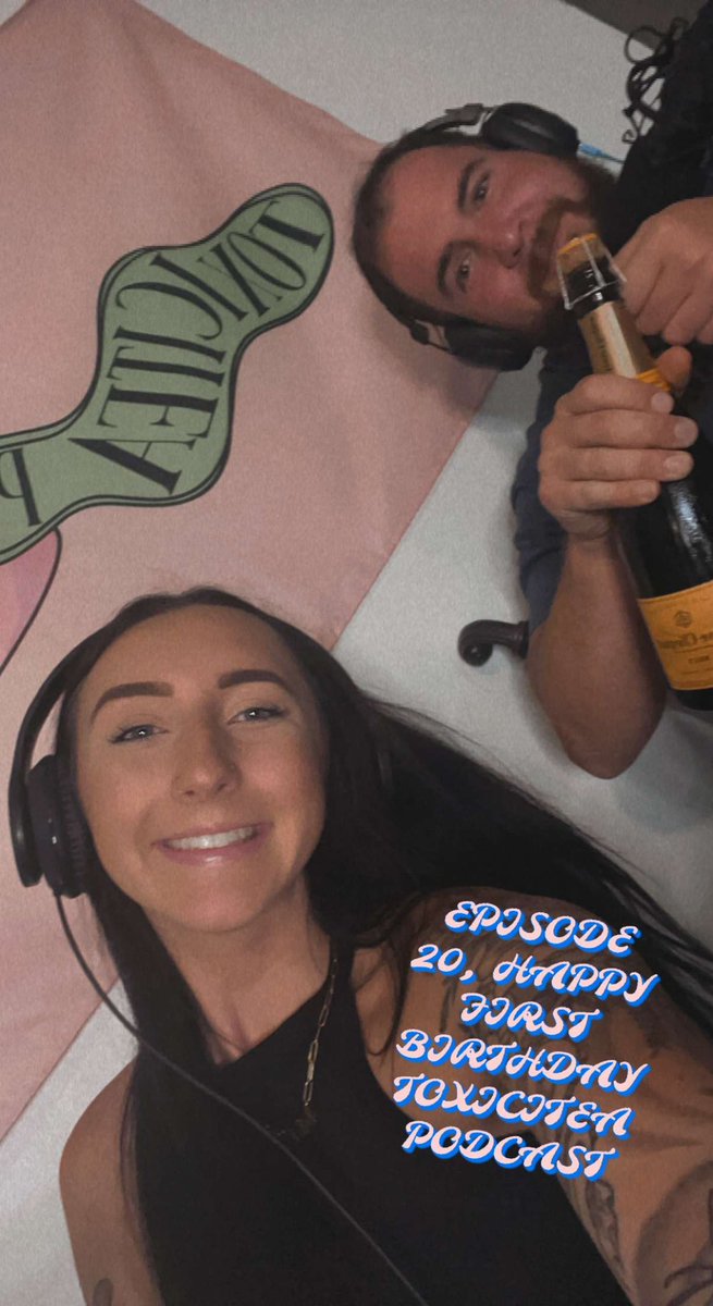 toxiciteapod's tweet photo. Your favorite guilty pleasure is ONE!!! Happy 1 year anniversary to Toxicitea Podcast, from Zo and Paw Paw Toxic! It’s been so exciting to watch the show grow so fast…we love you and will always “hate it here” 💚💗☕️ #toxiciteapodcast #HappyAnniversary https://t.co/c6pCFUW6Cy