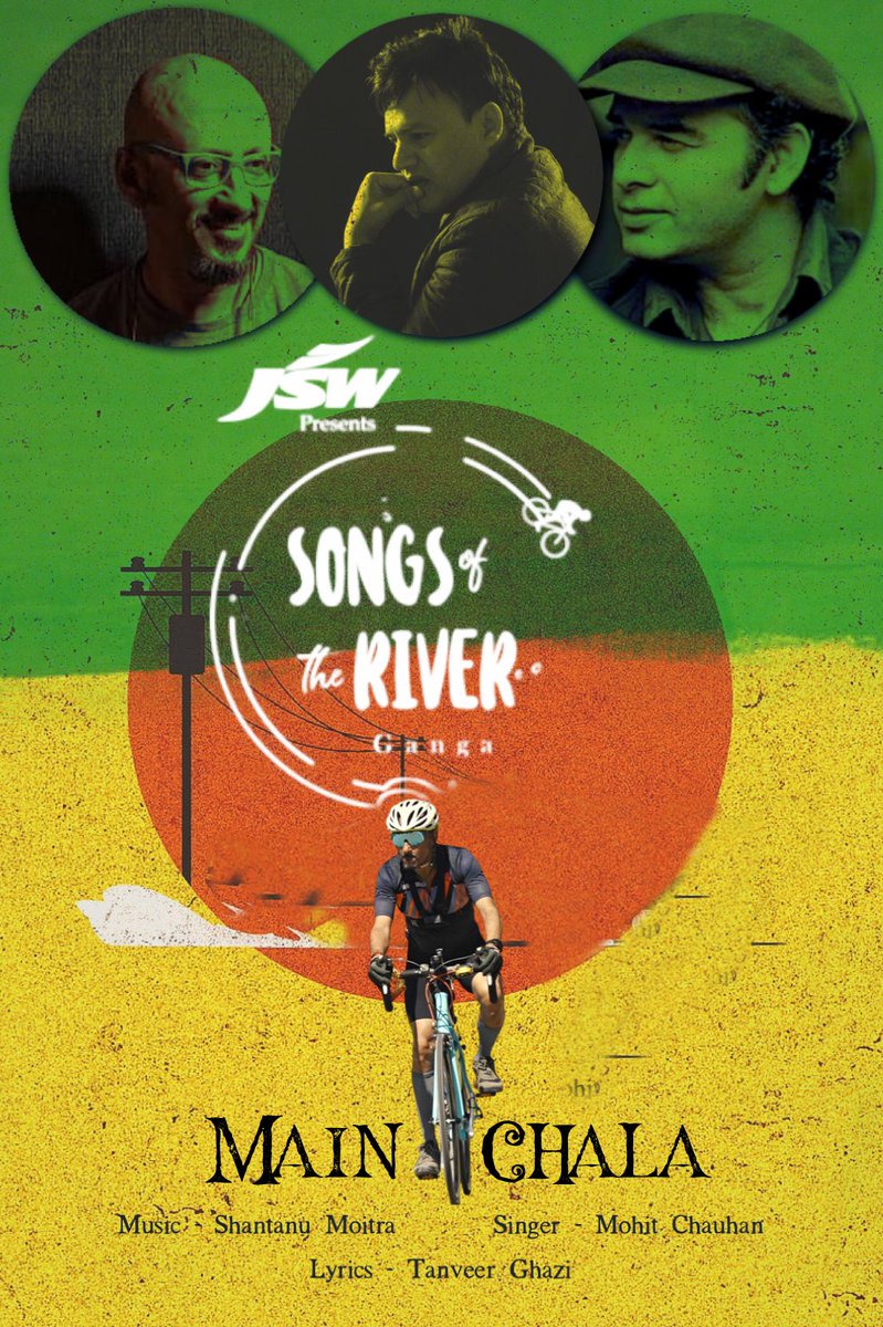 tanveerghazi's tweet photo. "Main Chala"Out Now !
A beautiful song from
Jsw presents
"Songs of the river"
Composed by
@ShantanuMoitra
Sung By
@_MohitChauhan
and penned by yours truly
https://t.co/t3ztbh1iz7
#Songsoftheriver #GANGA
#mainchala
#MusicVideo #music @mohitchauhanFC https://t.co/xz5y1jHIgH