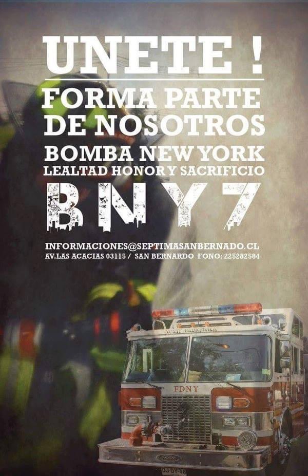 Se parte de Bomberos! Únete a la séptima compañía de bomberos de San Bernardo! 
#bomberos #sanbernardo #chile #postula