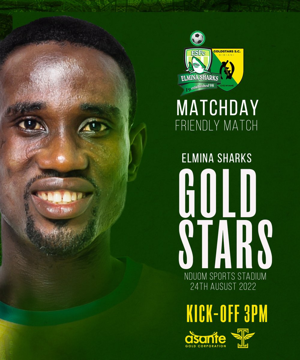 GoldStarsSc's tweet photo. ๐๐๐-๐๐๐ผ๐๐๐ ๐๐๐๐๐๐ฟ๐๐
๐ @ElminaSharks
๐๏ธ 24th August 2022
โฐ 3pm KO
๐๏ธ Glow Lamp Soccer Academy
#MensinGold #AsanteGoldMine #GyeNyame #goldstarssc https://t.co/rnXDCcsbOR