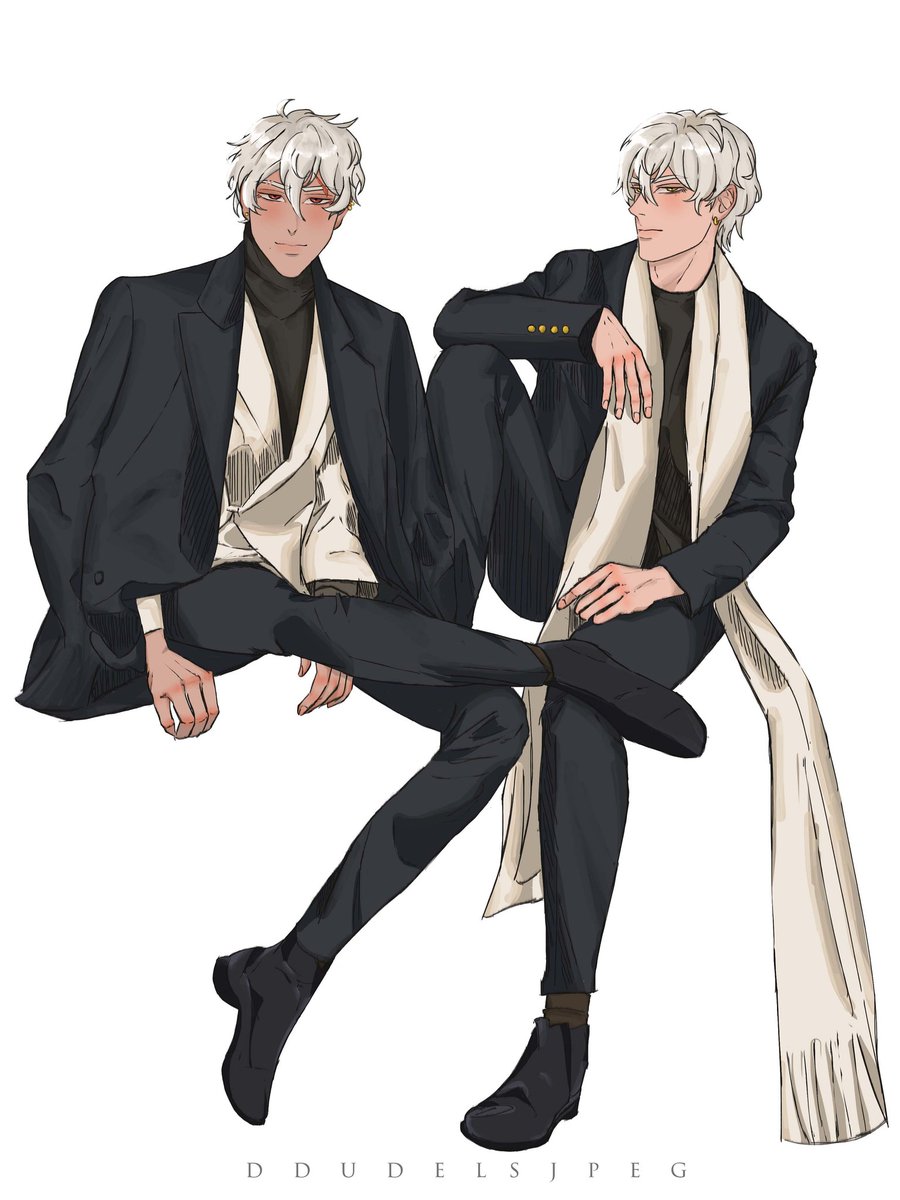 「I drew this last year. they're my twin O」|dee ❀ comms openのイラスト