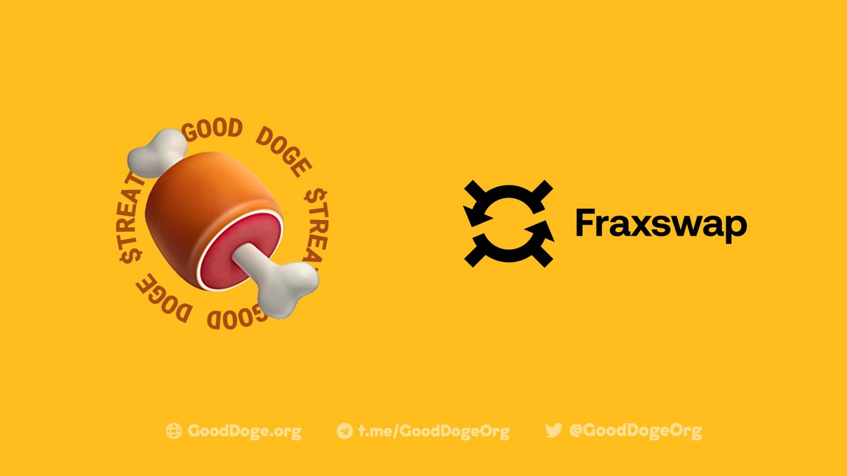 GoodDogeOrg's tweet photo. Wen 🍖 launch? Soon!

#GoodDogeOrg will be launching on FraxSwap @fraxfinance after thorough internal testing! 🛠
This ensures we are one of few exclusive and trusted tokens by pioneers in the space

Make sure to join our telegram for more up-to-date info!
https://t.co/BMRcpFXNwn https://t.co/VTLR3SBfFg