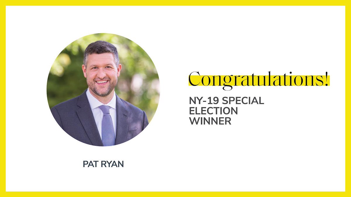 BerlinRosen's tweet photo. The wins keep coming in!

Congrats @PatRyanUC on winning the #NY19 special election. https://t.co/uZFb8x1EVZ