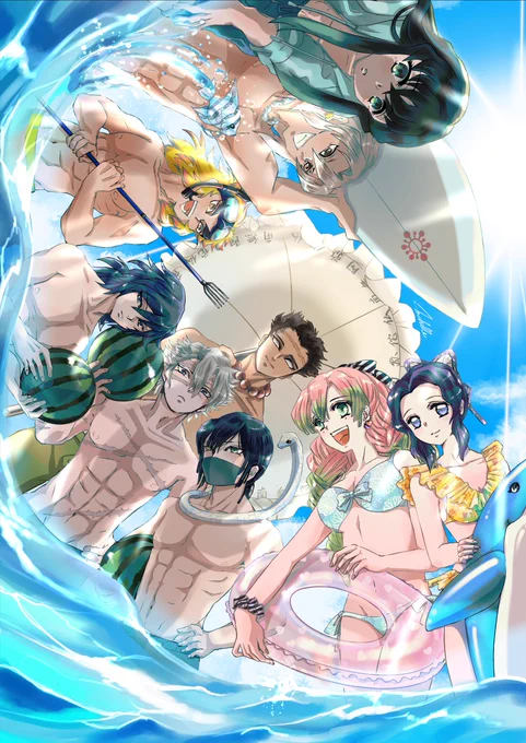 お題箱より
『みんなと一緒に海に行く🐍🍡』の
🐍🍡イチャコラ+🍃と🌫️の漫画 2022バージョン
(全5P/リプに続きます)1/2

💥そして🐍さん誕まで、あと22日‼️💥 