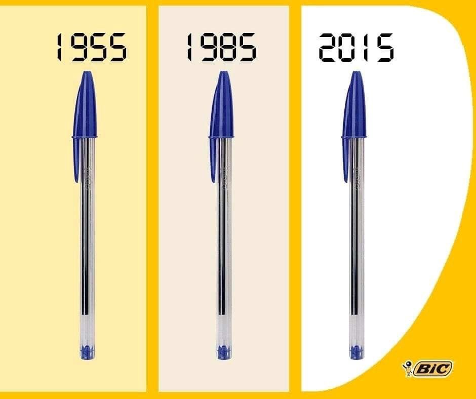 The evolution of bic pen.