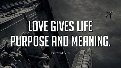 TheZigZiglar's tweet photo. "Love gives life purpose and meaning."-Joyce Meyer https://t.co/k1Xepnxk6M