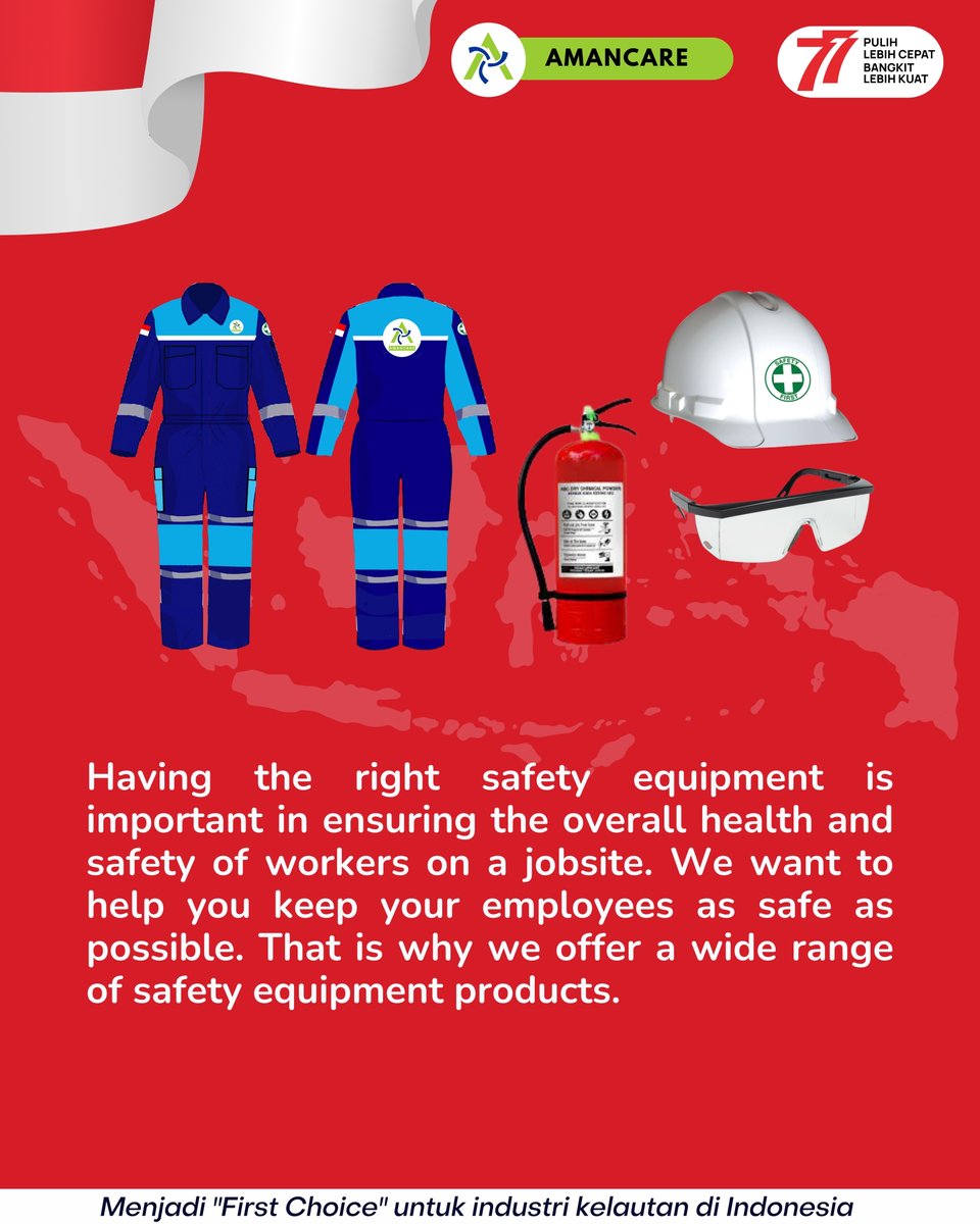 We want to help you keep your employees as safe as possible. That is why we offer a wide range of safety equipment products.😉✨

Menjadi 'First Choice' untuk industri kelautan Indonesia

#pelautindonesia #crewing #shipmanagement #crewagency  #provisionsupply #safetyequiptment