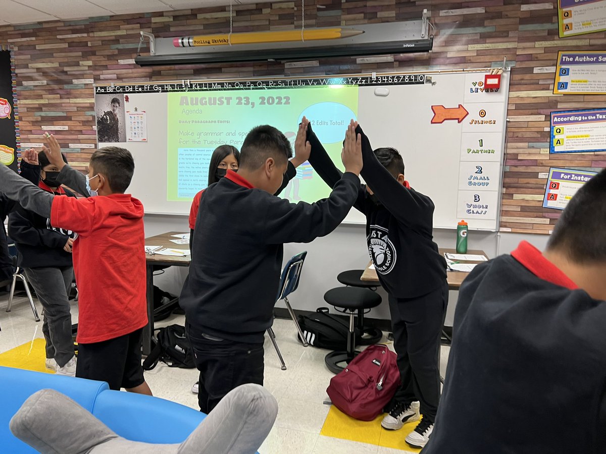 JayProano's tweet photo. As we begin getting into the work of the #school year, lots of #focus is required. How do we keep them focused? With @KaganOnline #silly #sports #BrainBreaks .  Also, great to hear #laughter in the room! https://t.co/72NmVEcZ4w