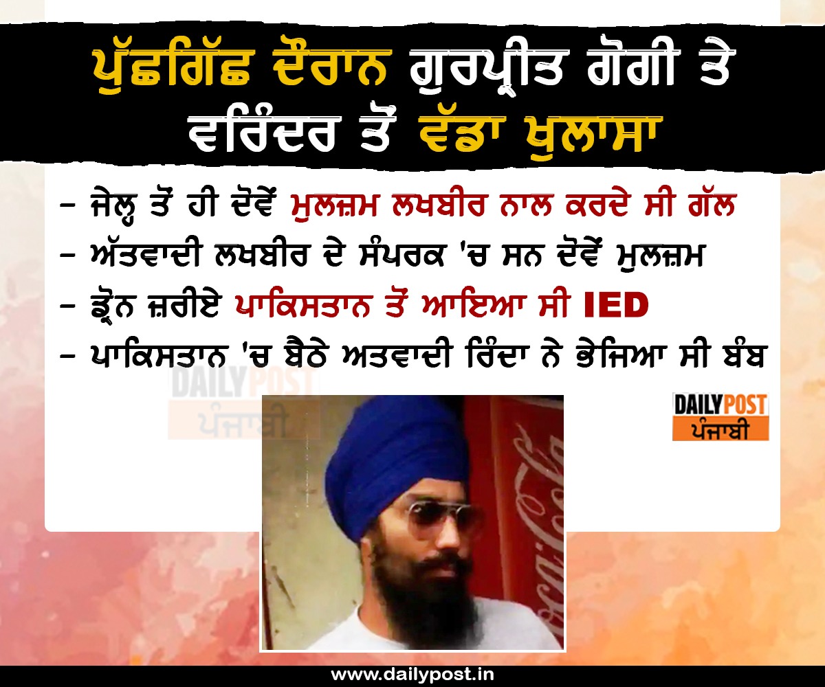 dailypostpunjab's tweet photo. ਪੁੱਛਗਿੱਛ ਦੌਰਾਨ ਗੁਰਪ੍ਰੀਤ ਗੋਗੀ ਤੇ ਵਰਿੰਦਰ ਤੋਂ ਵੱਡਾ ਖੁਲਾਸਾ
#Punjab #GurpreetGogi #Varinder #Interrogation #Police #BigRevelation #Dailypostpunjabi https://t.co/NBd2h12Q2j