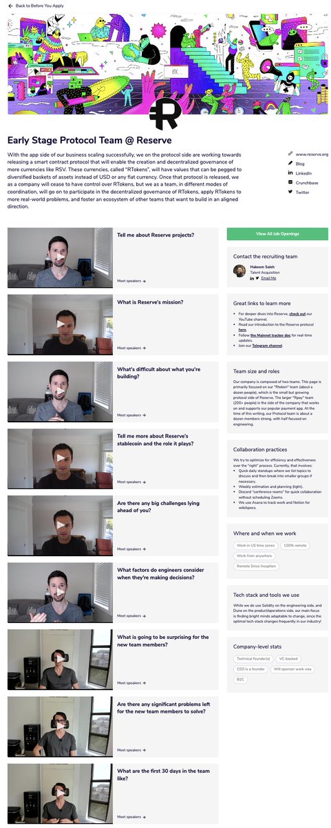mattimost's tweet photo. Want to learn more about what it's like to work at @reserveprotocol?

Check out our @BeforeYouApply page full of interviews with @nnevvinn @taylo_r_ and myself on what we are working on, how we work at Reserve, and where we see things evolving.

https://t.co/eyF22k3XAB https://t.co/5EQnUuAxPp