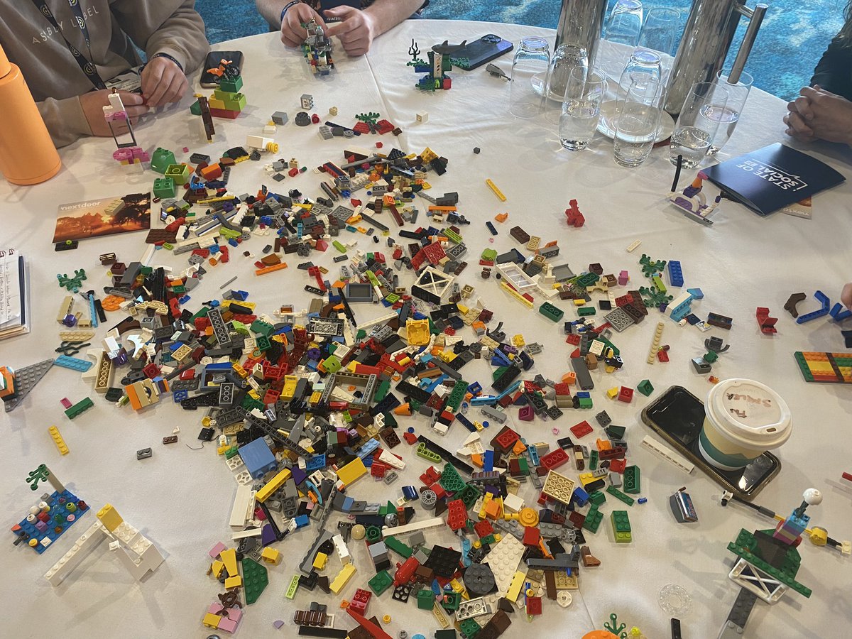 ClareReidWriter's tweet photo. Play at #stateofsocial22 with @raynesgoldie . I call this creation, flow state 🍊🧡 #superconnect https://t.co/N6EeraUDfP